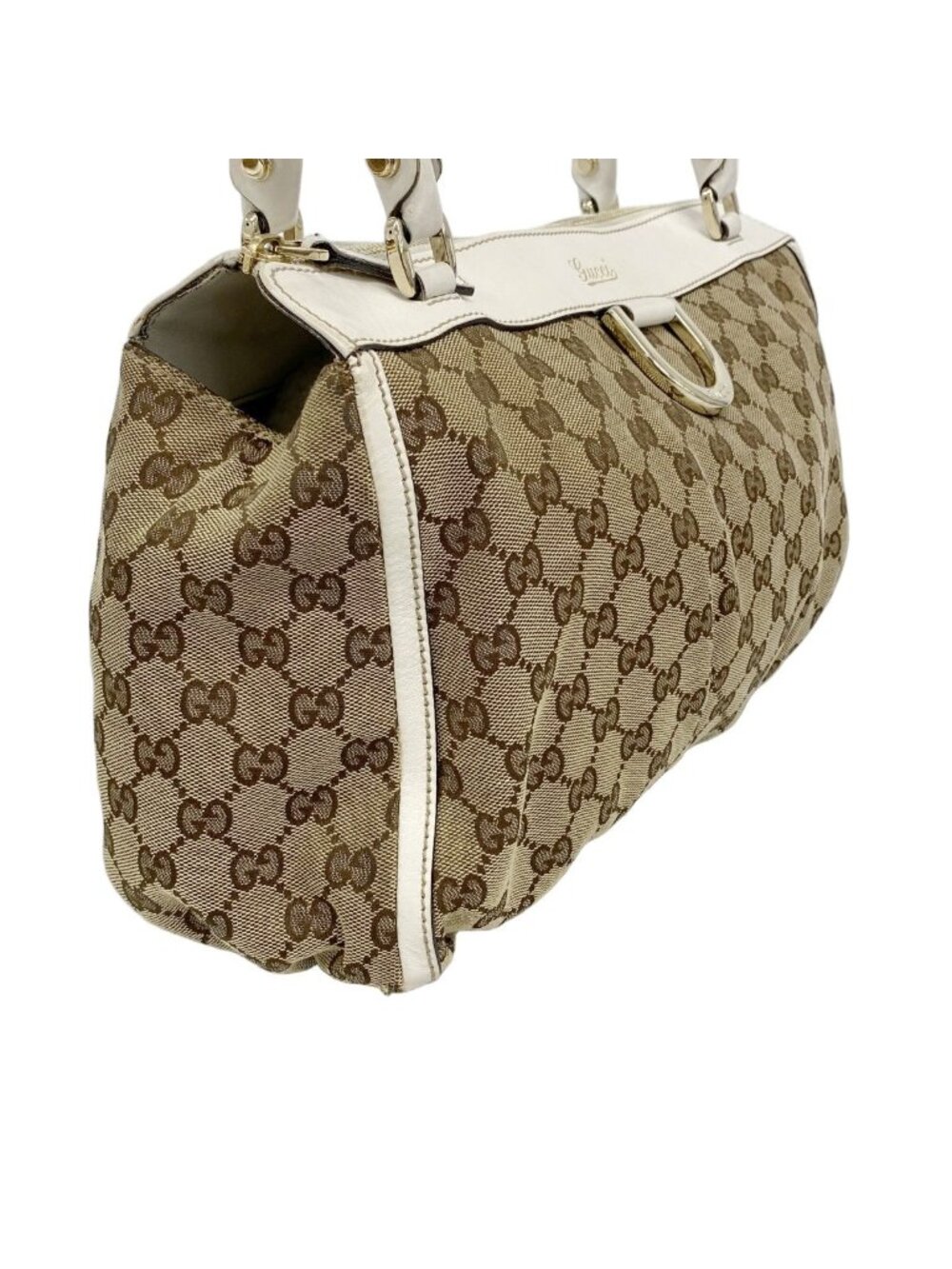 Gucci Tote GG Canvas Brown Gold - Picture 2 of 10